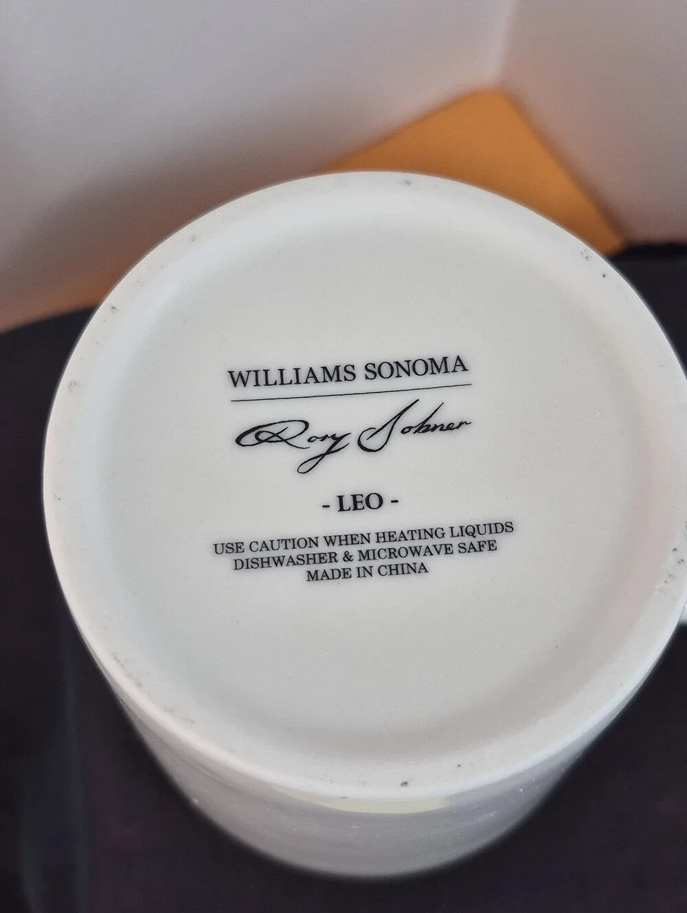 Williams Sonoma Rory Dobner Zodiac Leo Lion in Sunglasses Coffee Mug 18 oz.